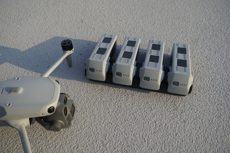 The new Drone Dji matrice 4e, and battery pack. horizontal